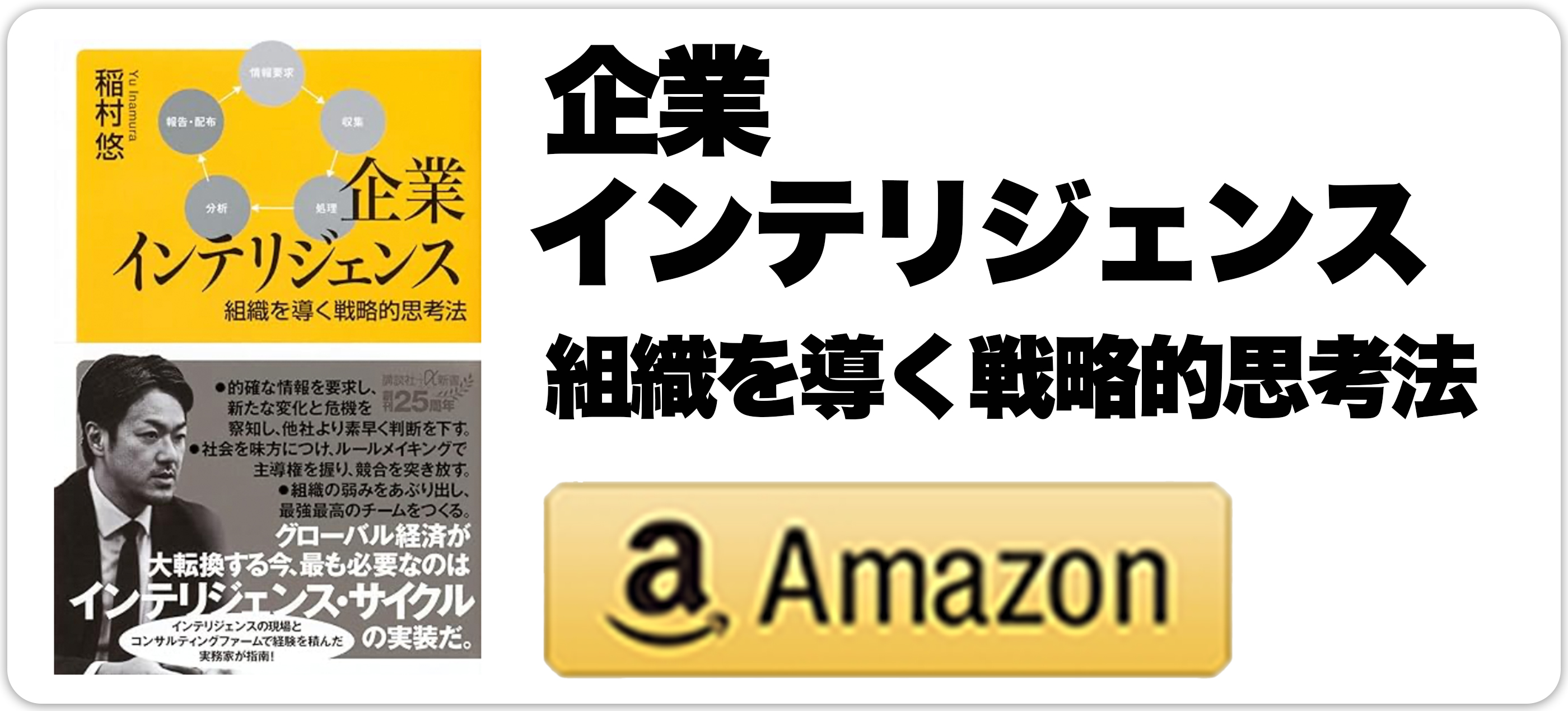 稲村悠 共著「企業インテリジェンス 組織を導く戦略的思考法」